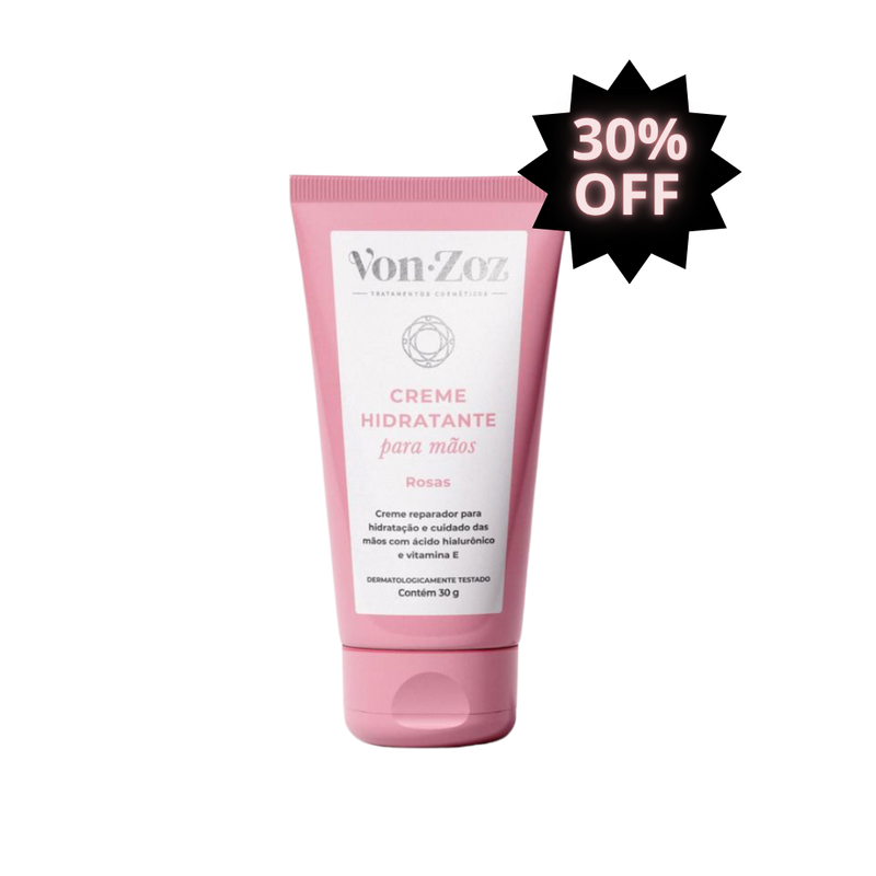 Creme Hidratante para Mãos - Rosas - 30 g