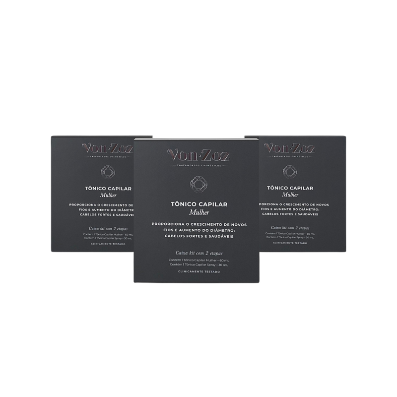 3 Kits Tônico Capilar Feminino